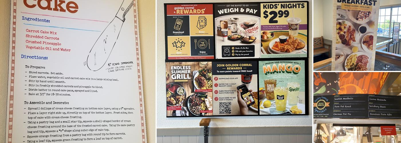 Golden Corral Buffet & Grill Menu