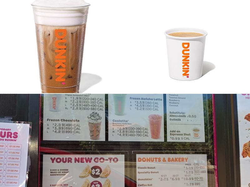 Dunkin' Menu