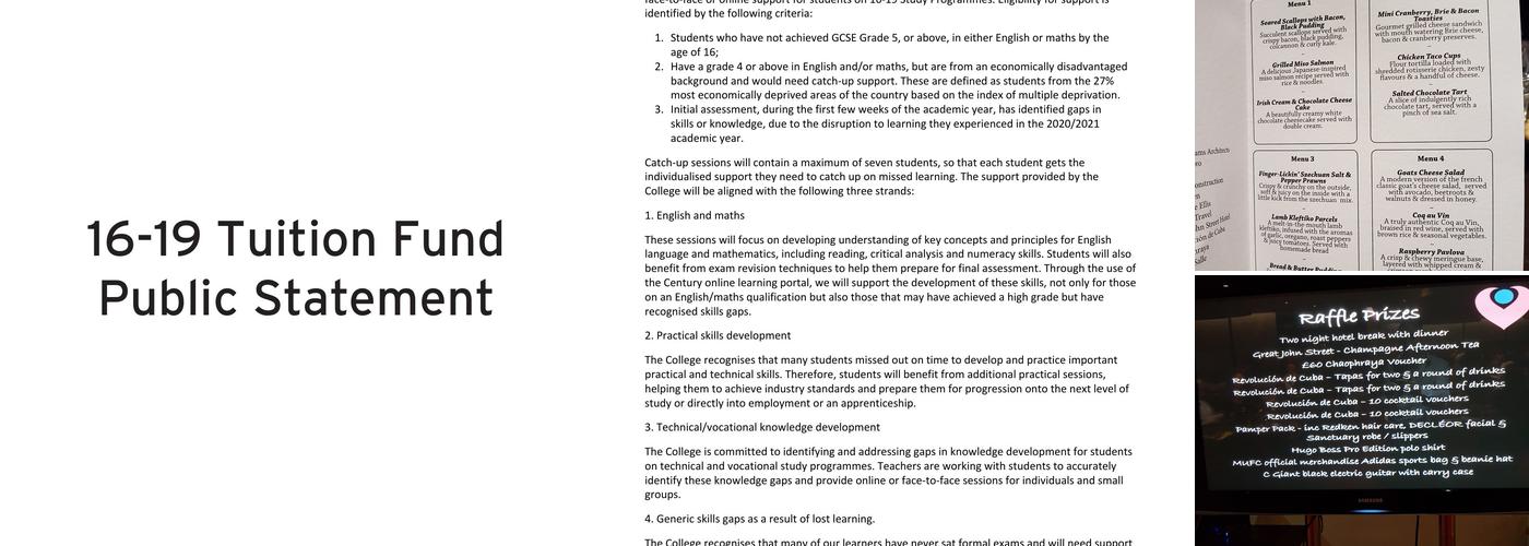 Colours Restaurant Menu