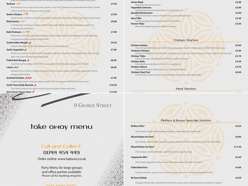 Ba'bursi Menu
