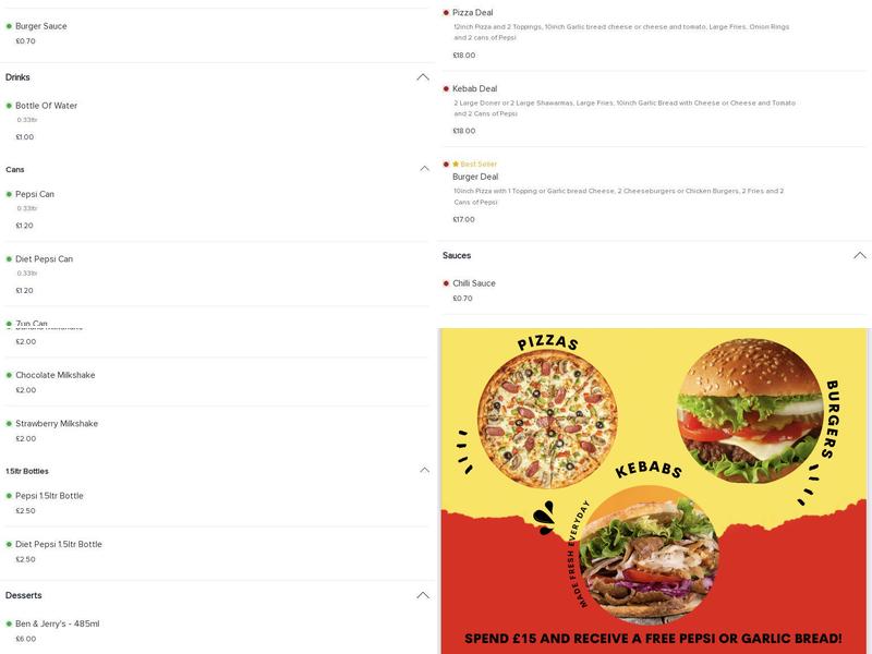 Mr Eats Takeaway Menu