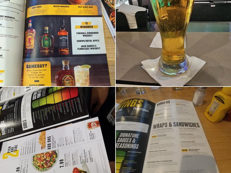 Buffalo Wild Wings Menu