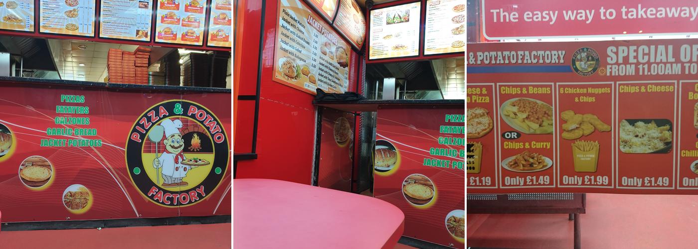 Pizza & Potato Factory Oldham Menu