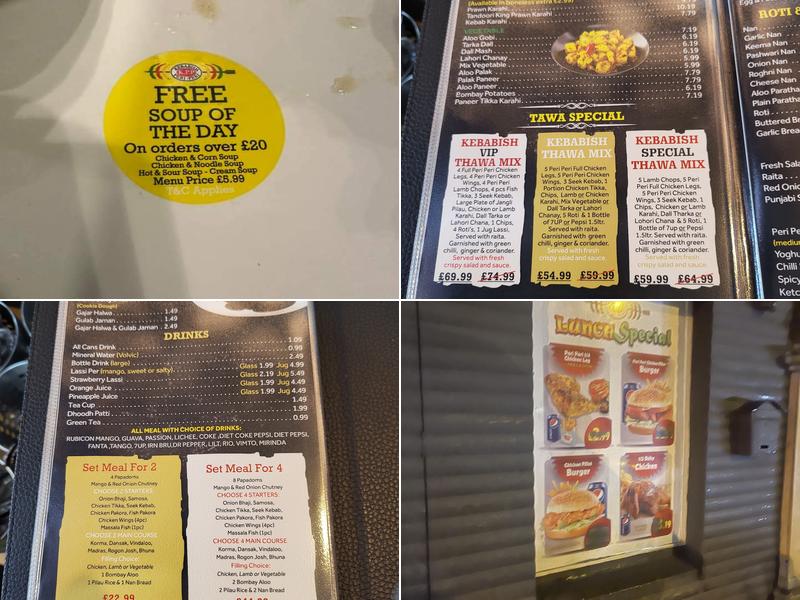 Kebabish Peri Peri Menu