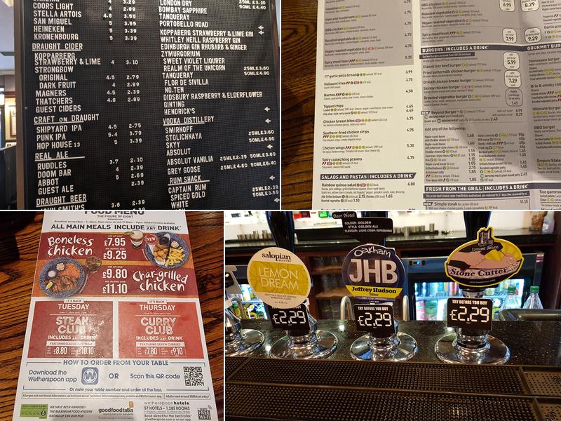 Figure of Eight - JD Wetherspoon Menu
