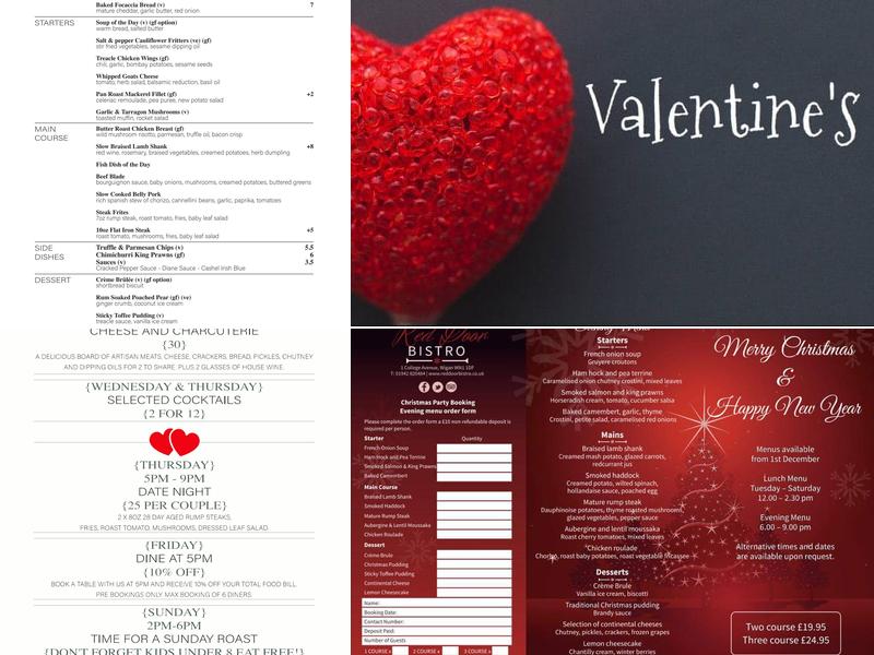 Red Door Bistro Menu