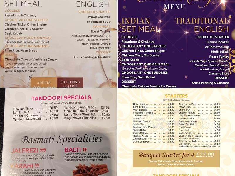 Basmati Restuarant & take away Menu
