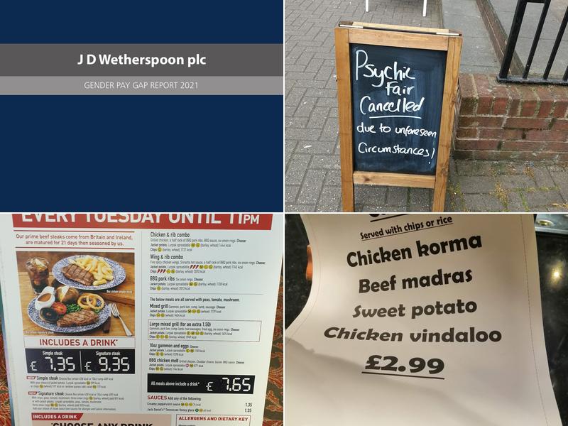 The William Shenstone - JD Wetherspoon Menu