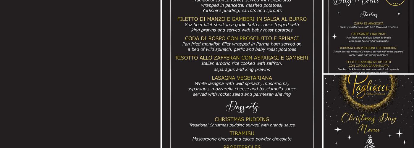 Pagliacci Restaurant Menu