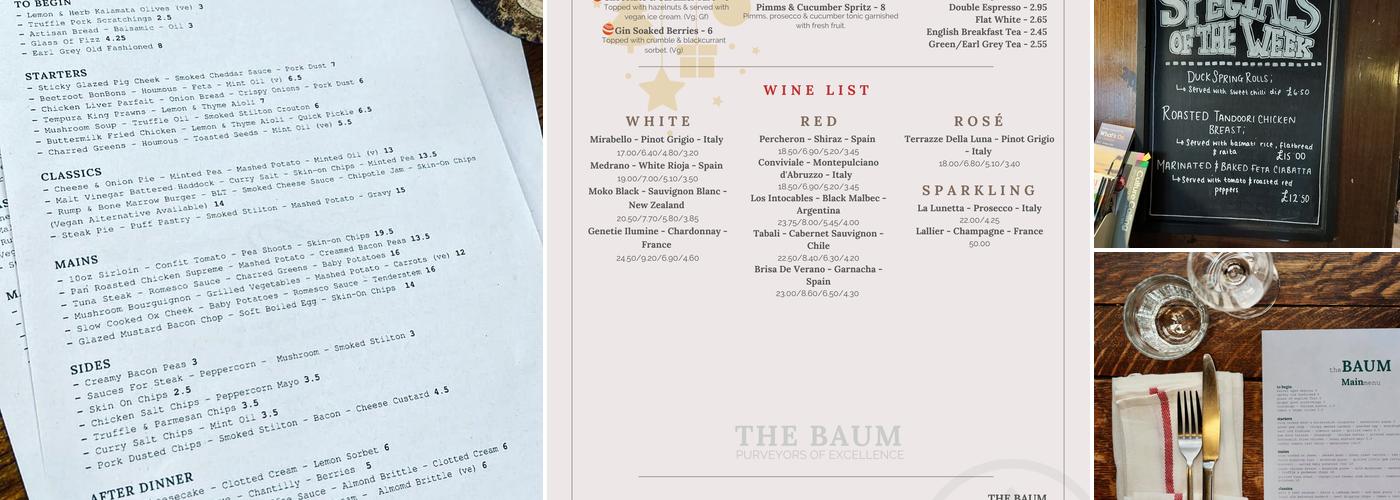 The Baum Menu