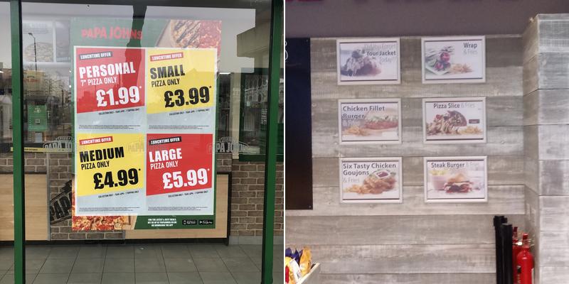 Papa Johns Pizza Menu