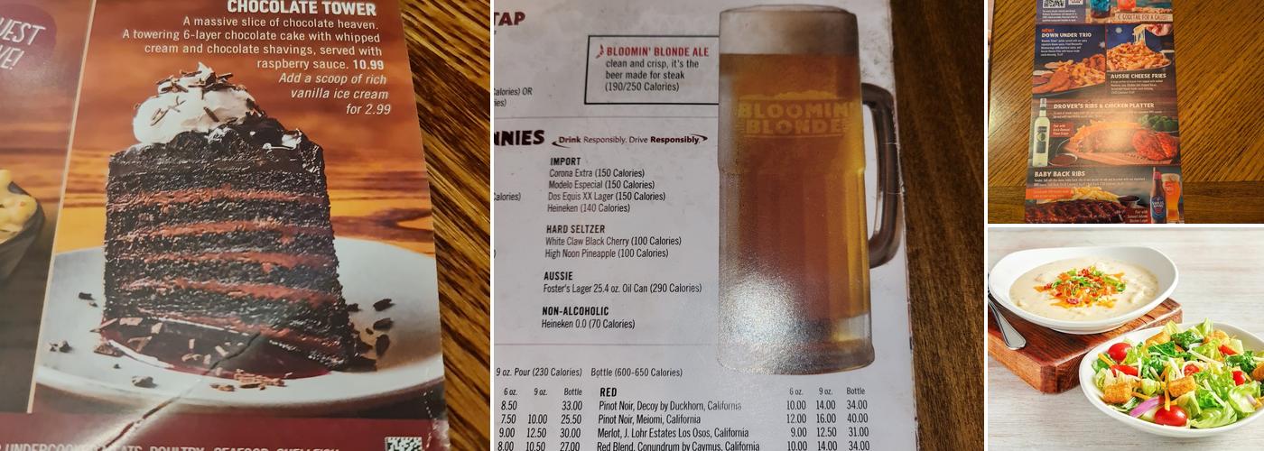 Outback Steakhouse Menu