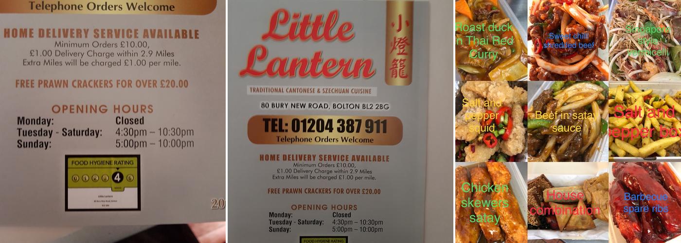 Little Lantern Menu
