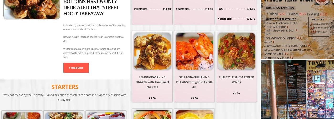 TONGE THAI takeaway Menu