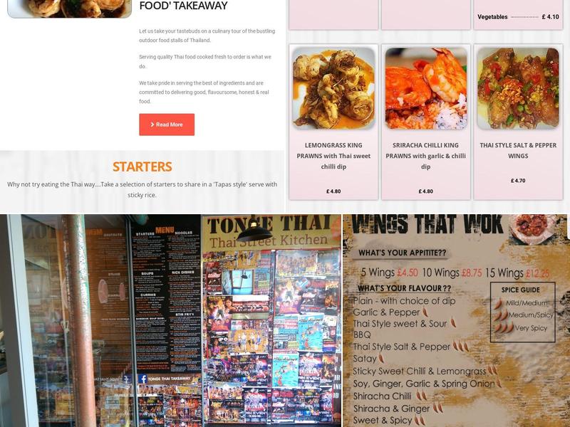 TONGE THAI takeaway Menu