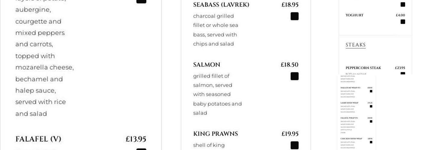 efes mangal barbeque Menu