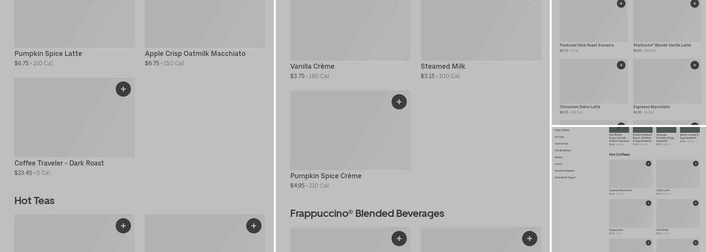 Starbucks Menu