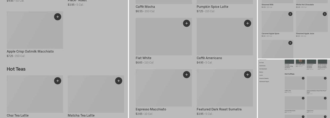 Starbucks Menu