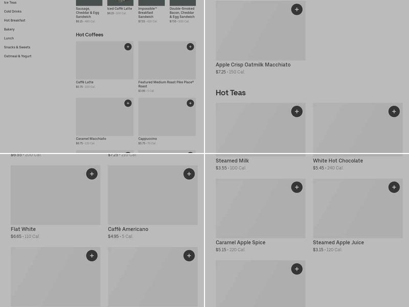 Starbucks Menu