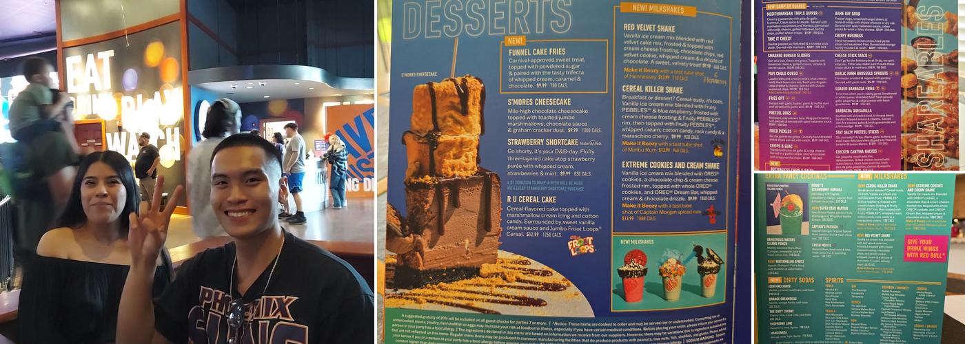 Dave & Buster's Tempe Menu