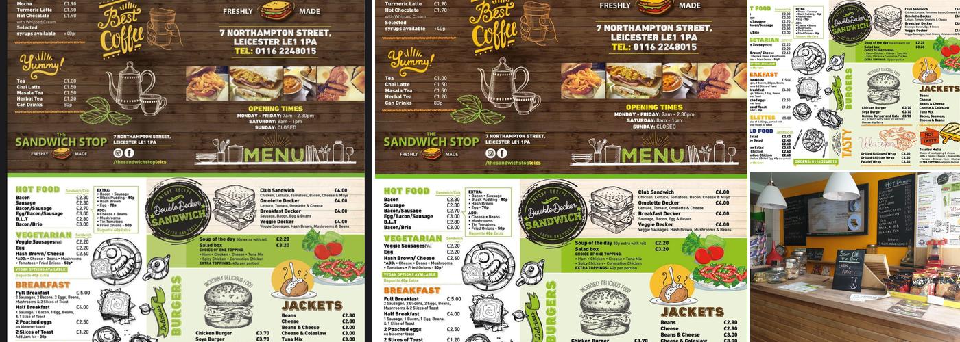 The Sandwich Stop Cafe Menu