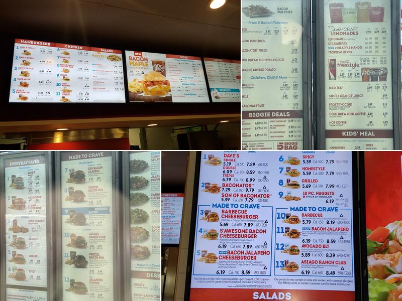 Wendy's Menu