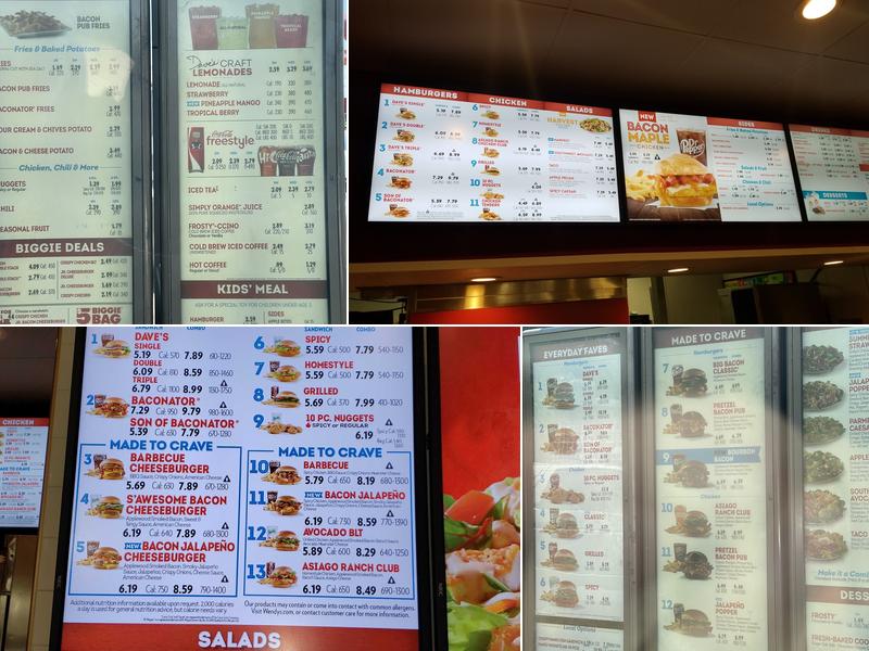 Wendy's Menu