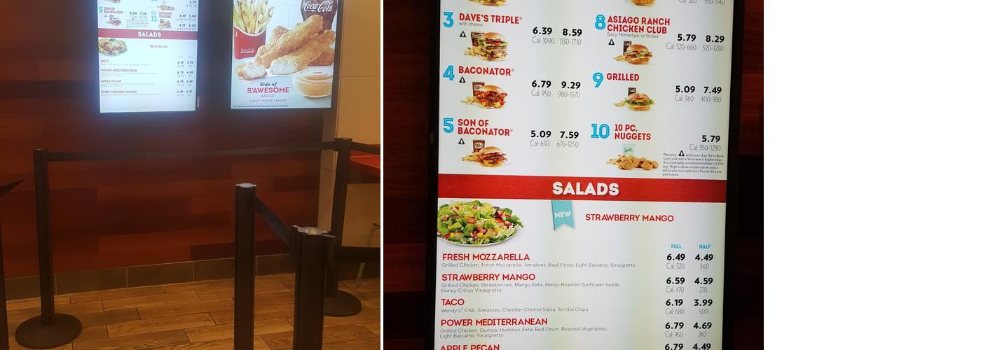 Wendy's Menu