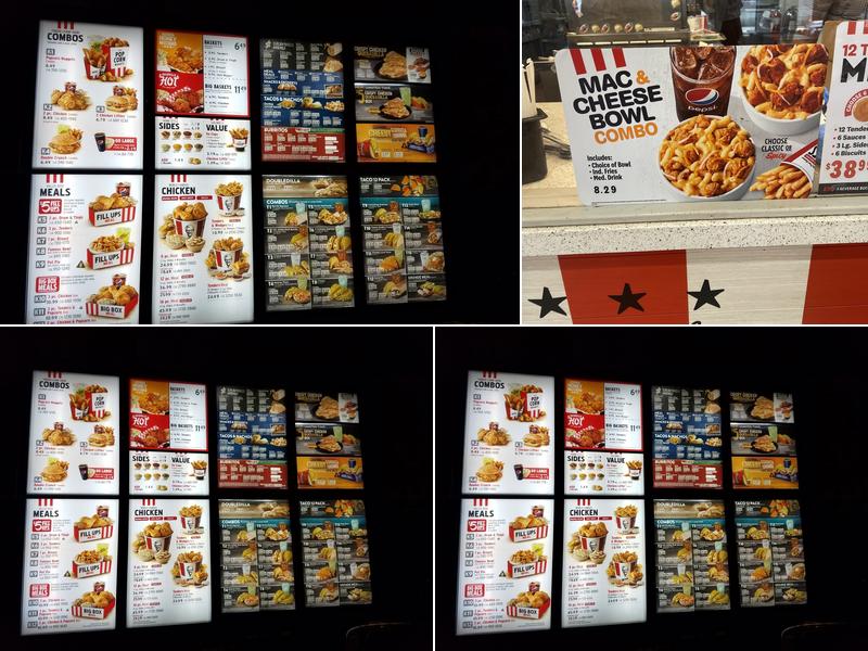 KFC Menu