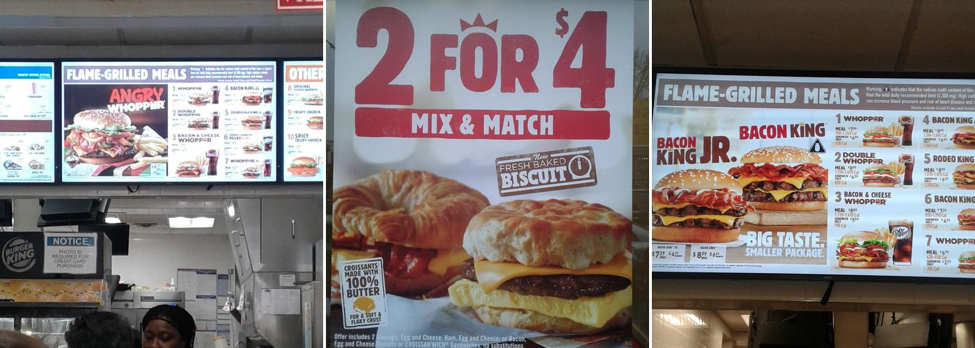 Burger King Menu