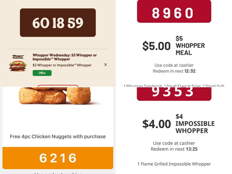 Burger King Menu