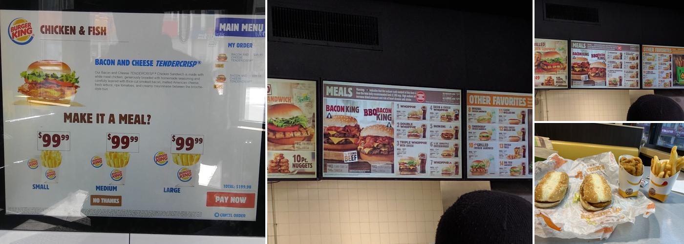 Burger King Menu
