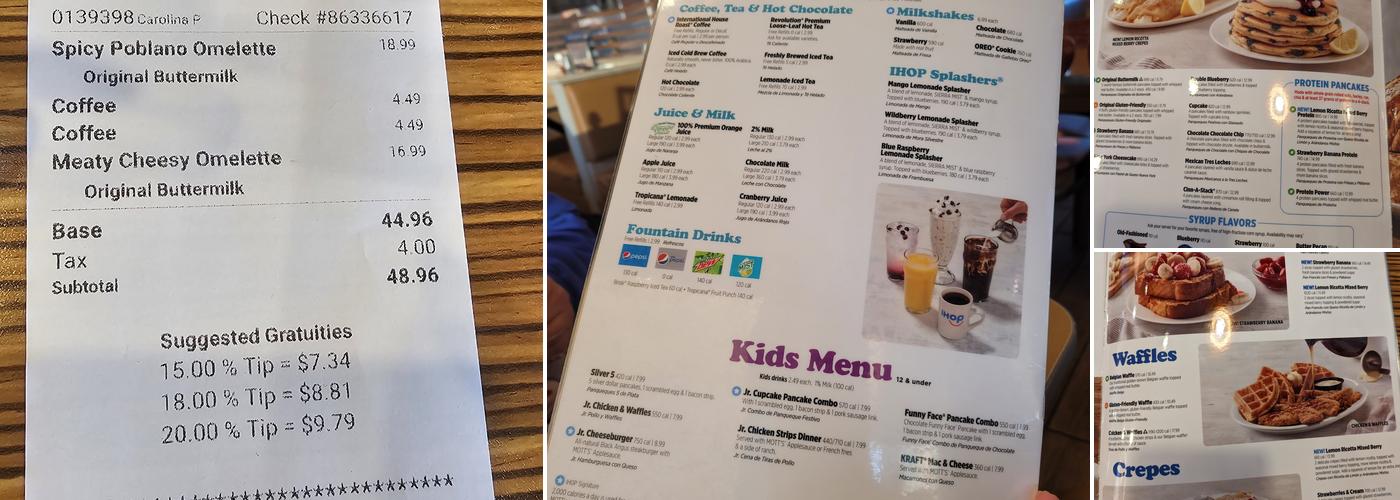 IHOP Menu