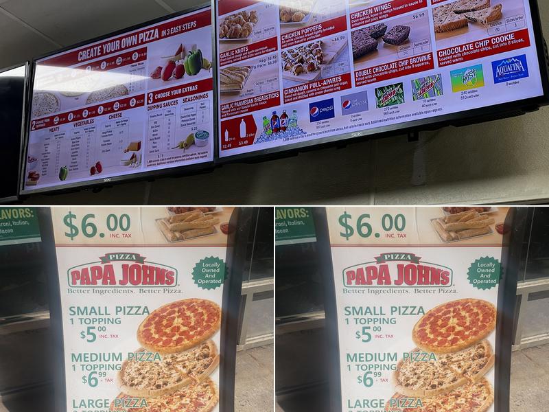 Papa Johns Pizza Menu