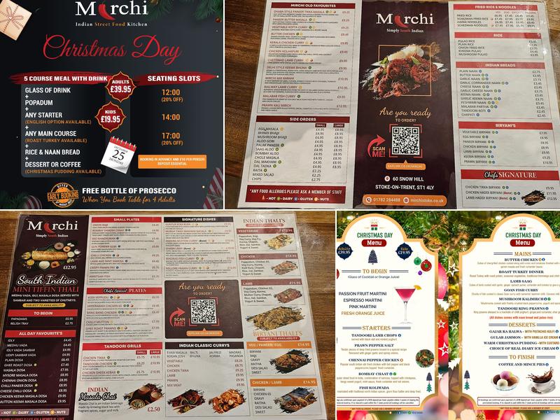 Mirchi Restaurant Menu