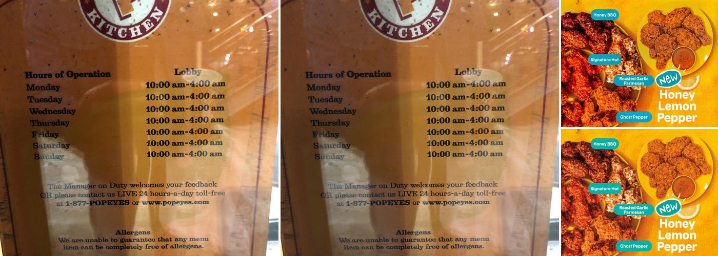 Popeyes Louisiana Kitchen Menu