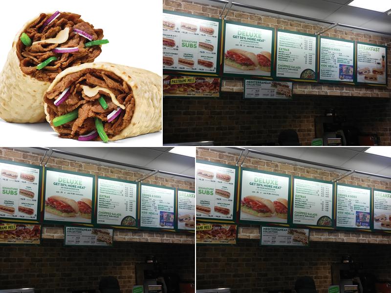 Subway Menu