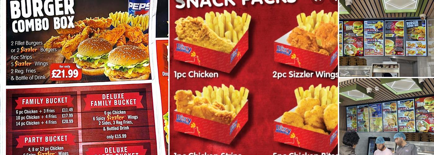 Dixy Chicken Acocks Green Village Menu