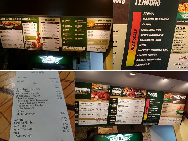 Wingstop Menu