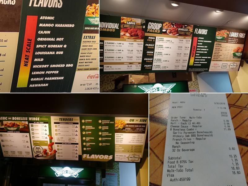 Wingstop Menu