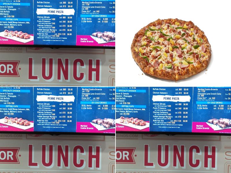 Domino's Pizza Menu