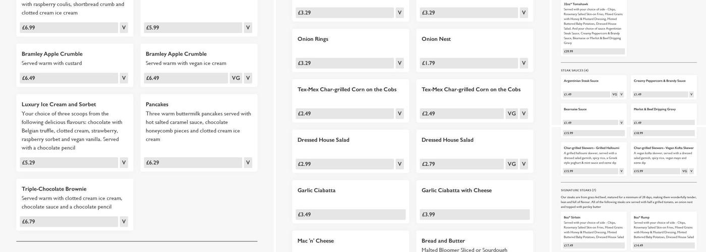 Barley Mow - Pub & Grill Menu