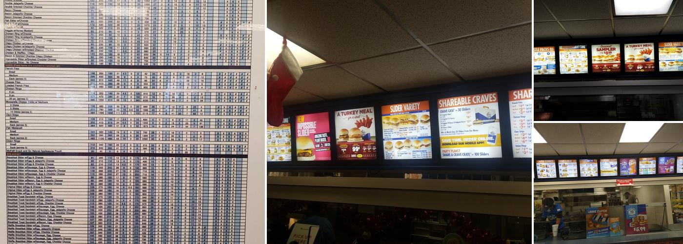 White Castle Menu