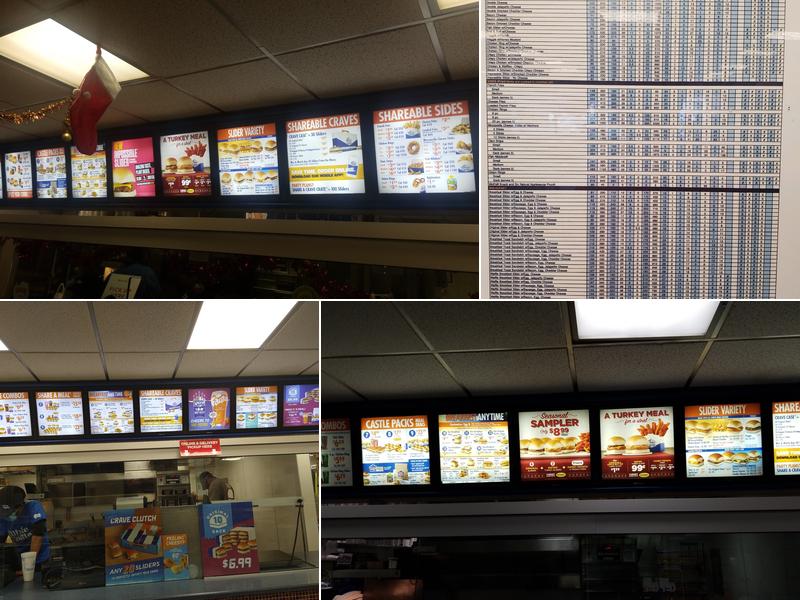 White Castle Menu