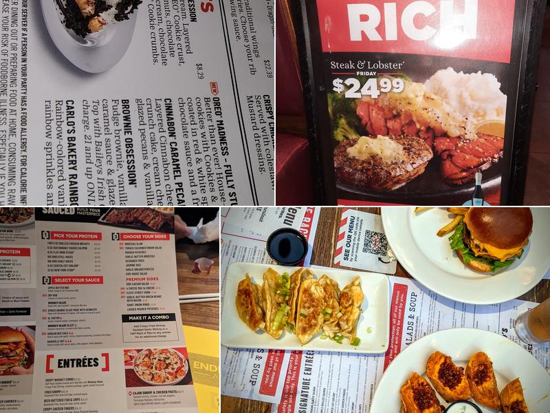 TGI Fridays Menu