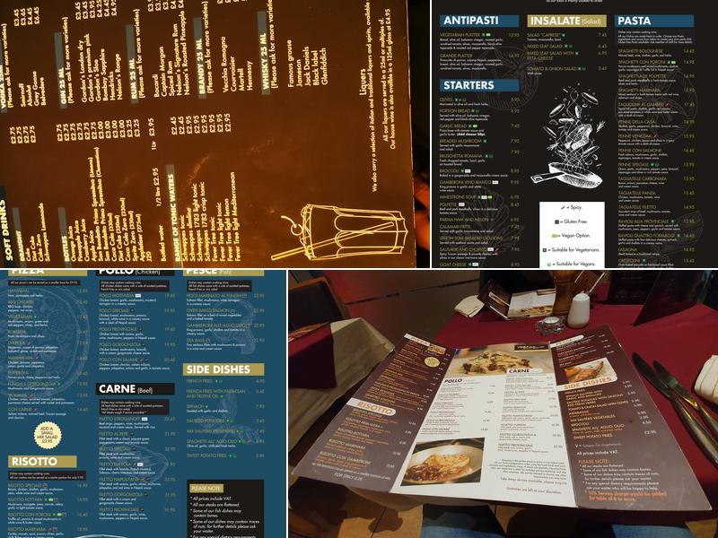 Veneziaa Bar and Restaurant Menu