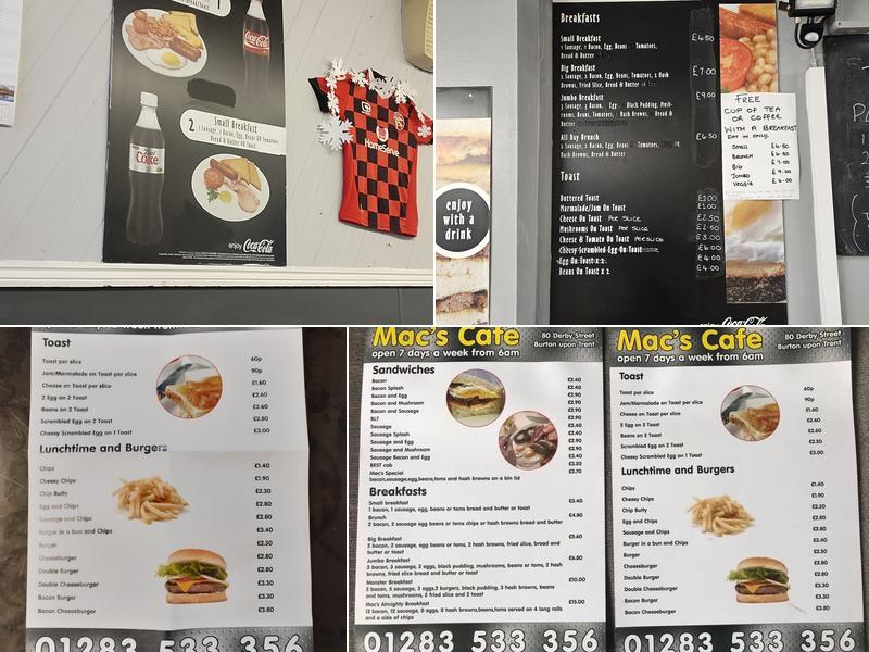 Mac's Cafe Menu