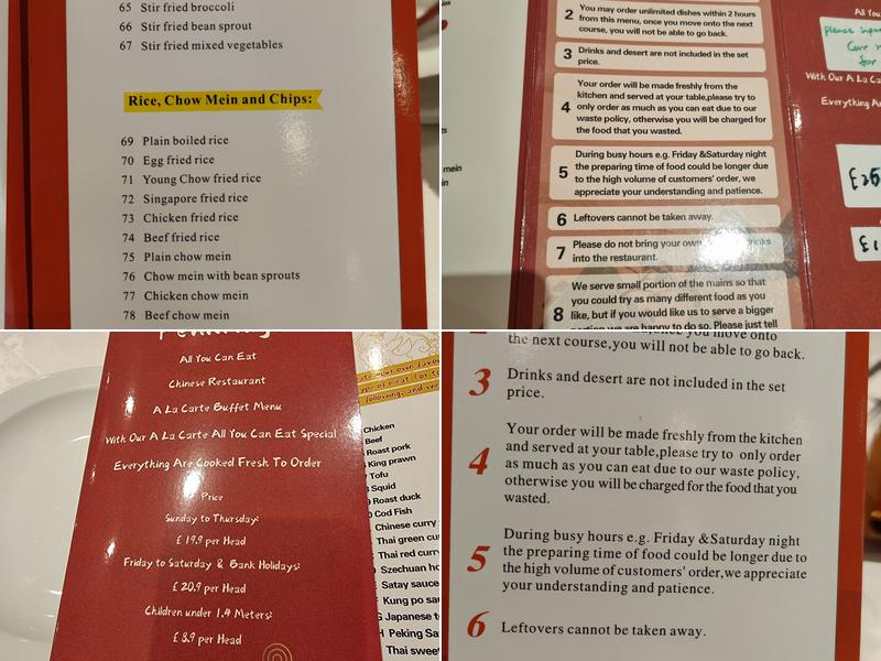 Sizzling Wok Chinese Restaurant Menu