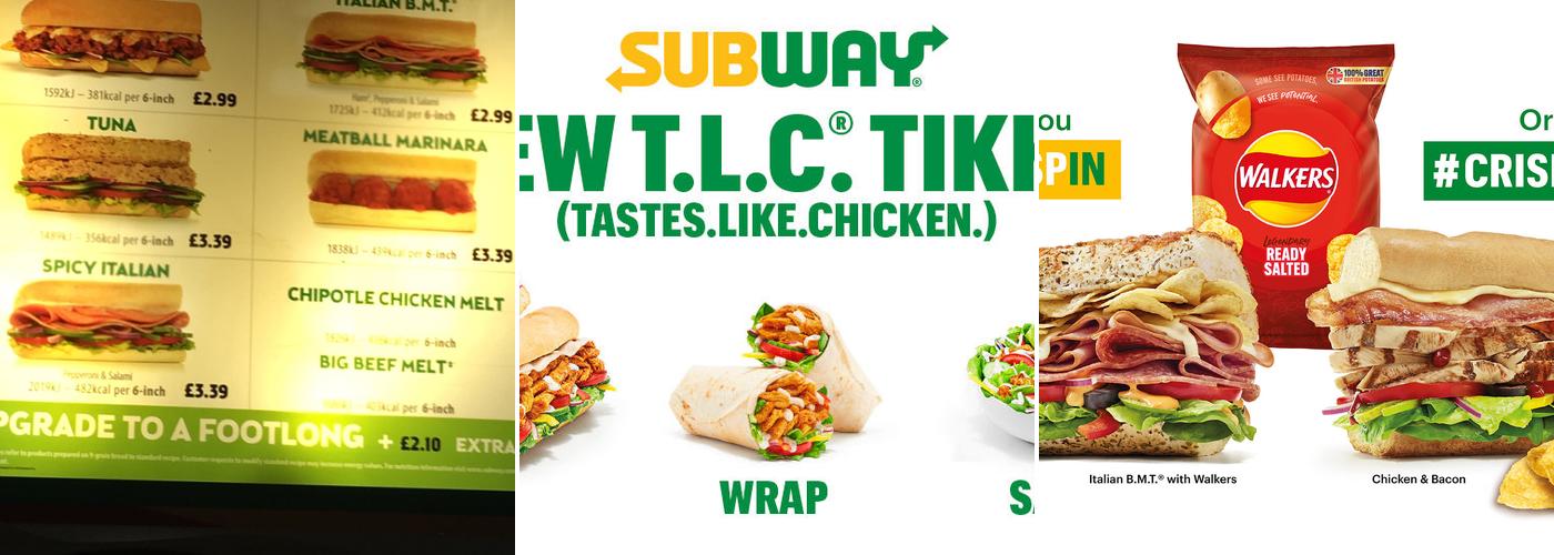 Subway Menu