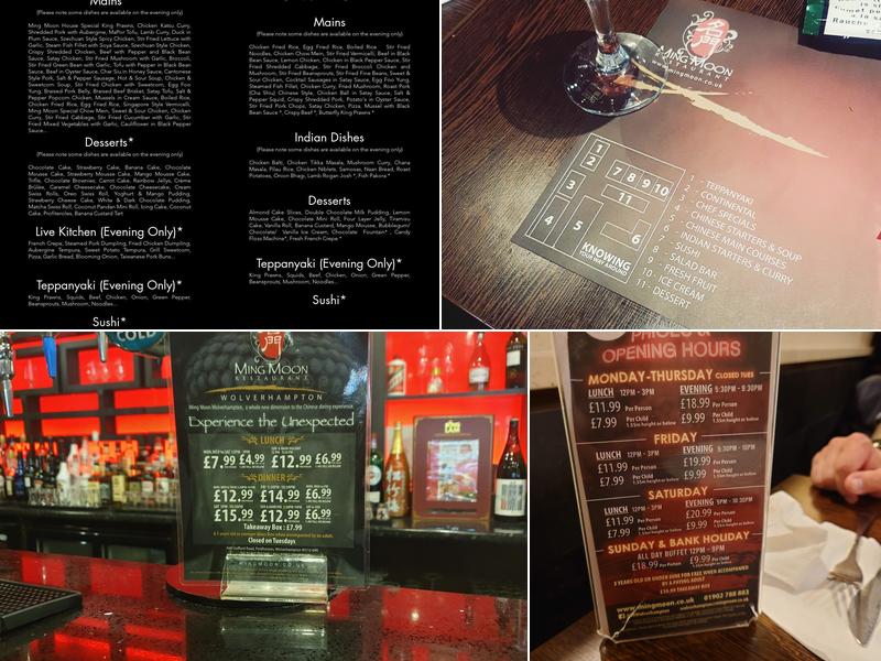 Ming Moon Chinese Restaurant Menu